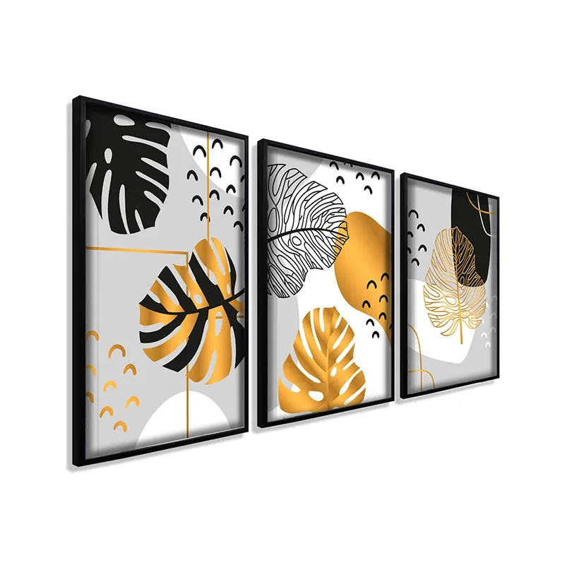 Monstera Aurum Wall Art With Frame - Set Of Three media 5