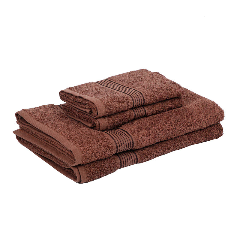 Nuage Cotton Towel Set (Brown ) - Set Of Four media 4