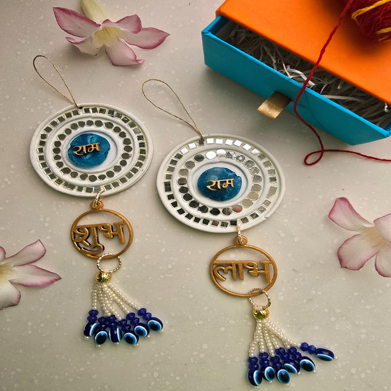 Agate Ram Latkan (Light Blue) - Set Of Two