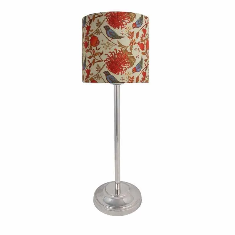 Amber Silver Fabric Table Lamp - Multicolor media 4