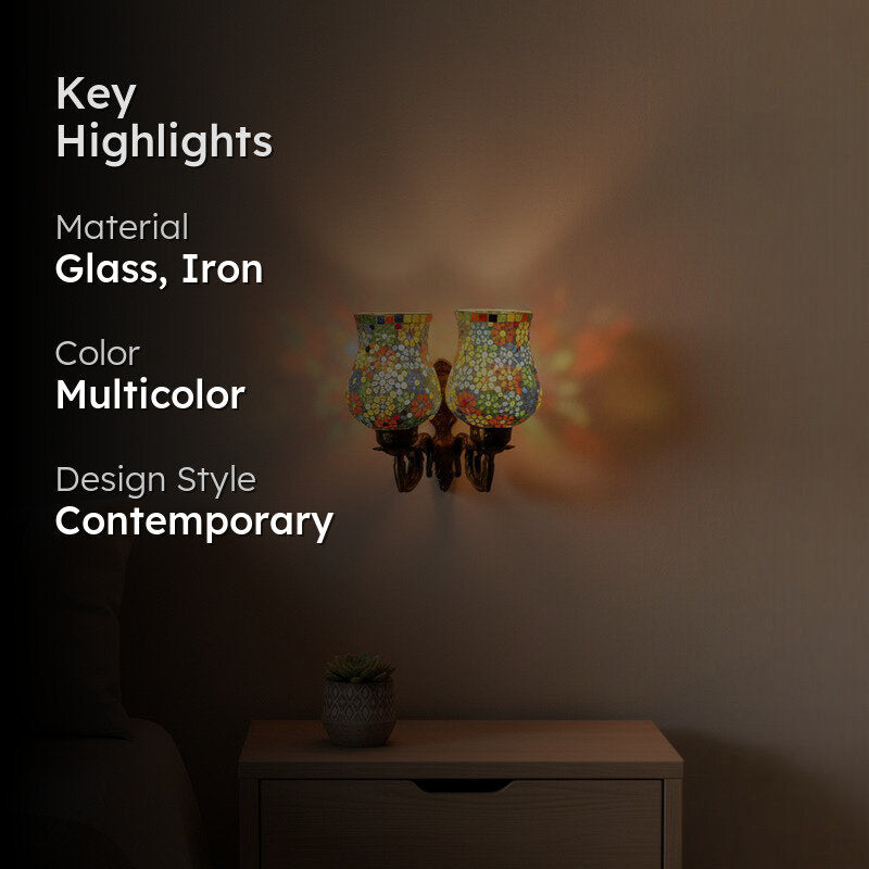 Radiant Petal Iron Wall Lamp media 2