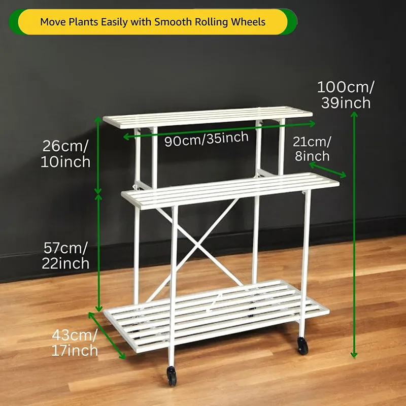 Lelia Metal Planter Stand - White media 8