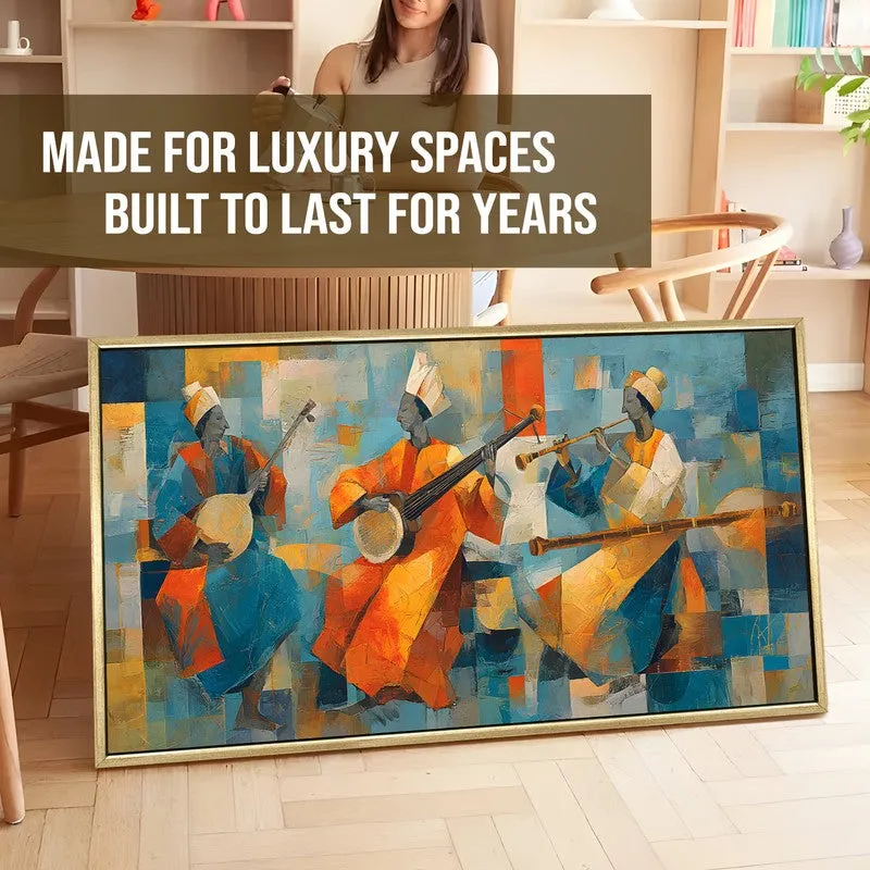 Folk Rhapsody Canvas Wall Painting With Frame media 5