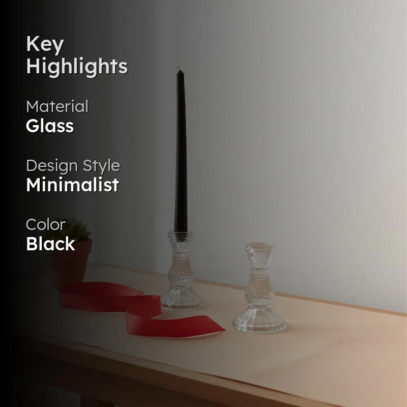 Velvet Petal Candles (Black) - Set Of Two media 2