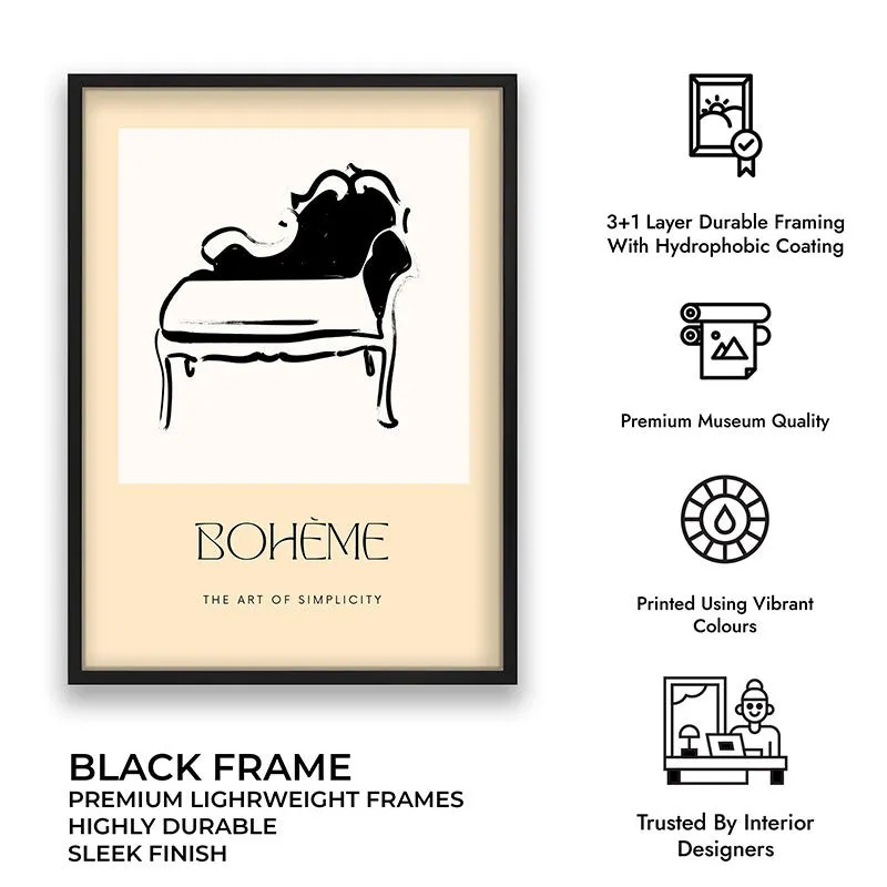 Daybed Dream Canvas Wall Painting With Black Frame media 9