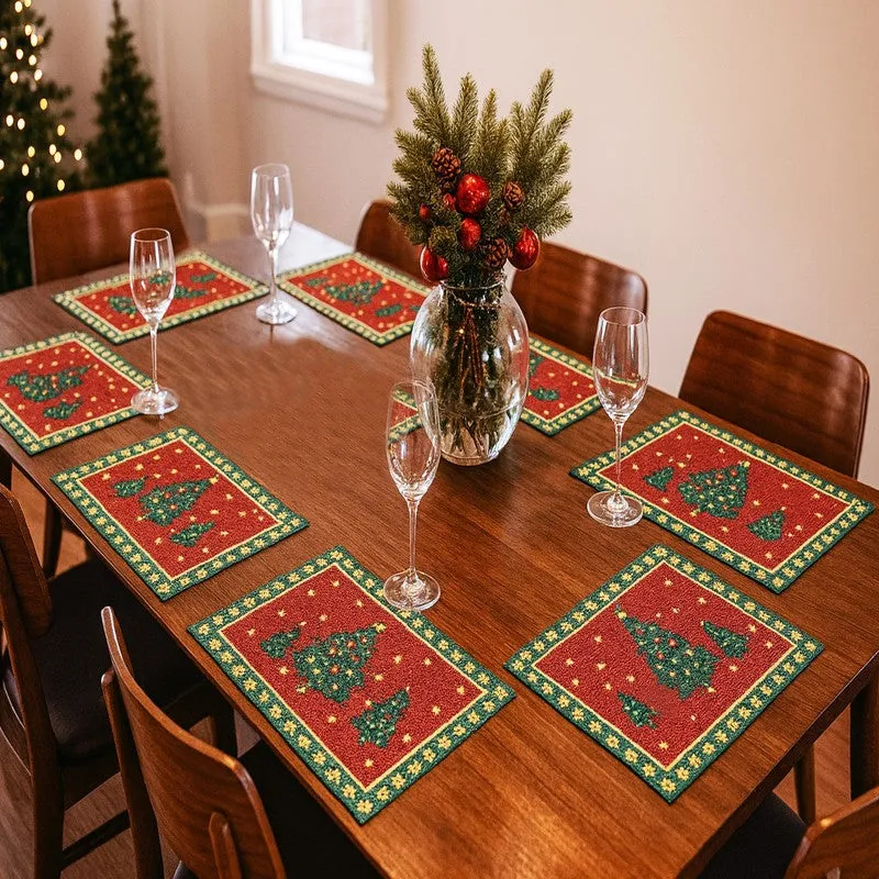 Pinewish Christmas Table Mats - Set Of Eight media 1