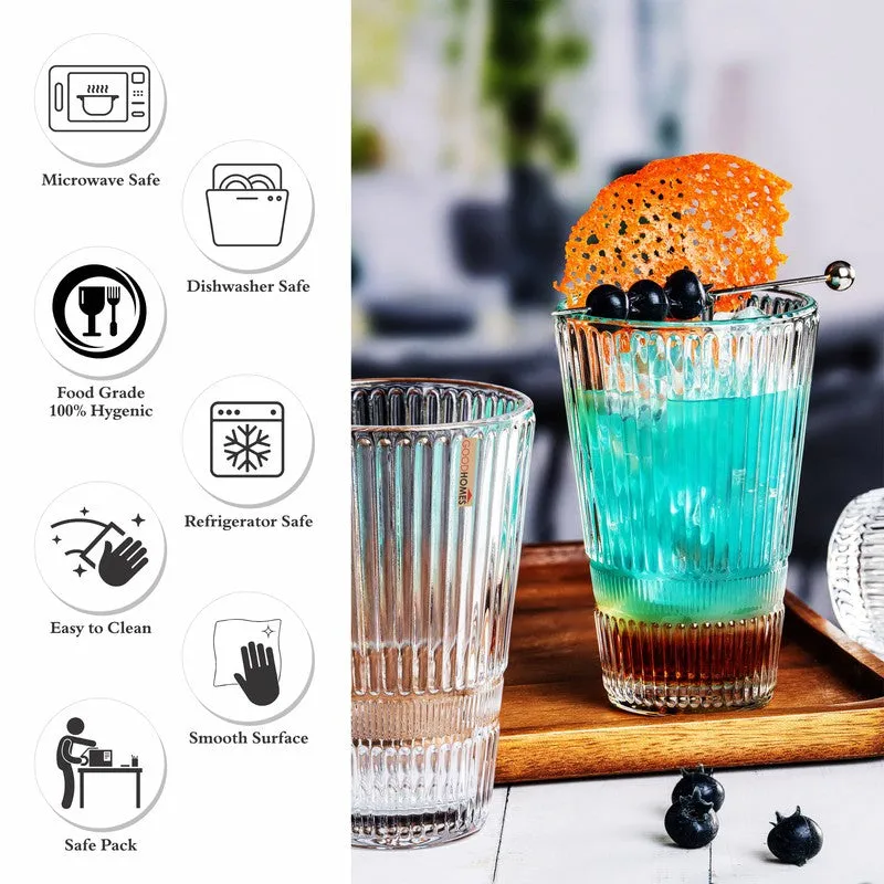 Glass Drinking Glasses (310 mL Each) - Set Of Six media 5