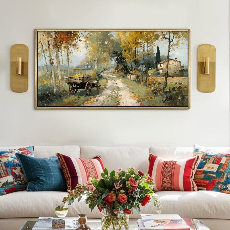 Rustic Tree-Lined Cottage Path Wall Art