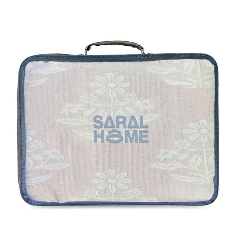 Ivory-Beige Floral Design Comforter media 7