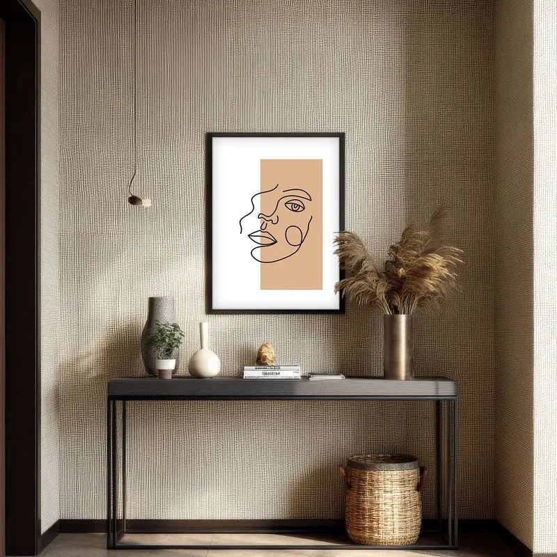 Bold Contours Canvas Wall Painting With Black Frame media 4