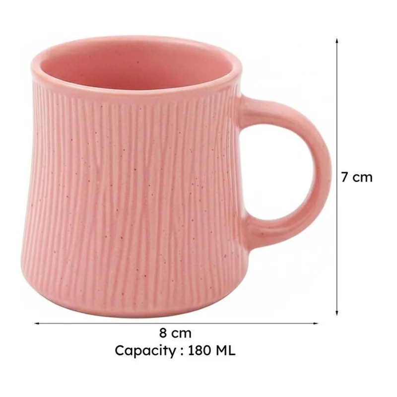 Carmila Ceramic Tea Cup (180 mL)/Pink) media 6