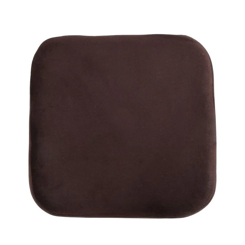 Aureum Solid Velvet Pouffe - Brown media 4