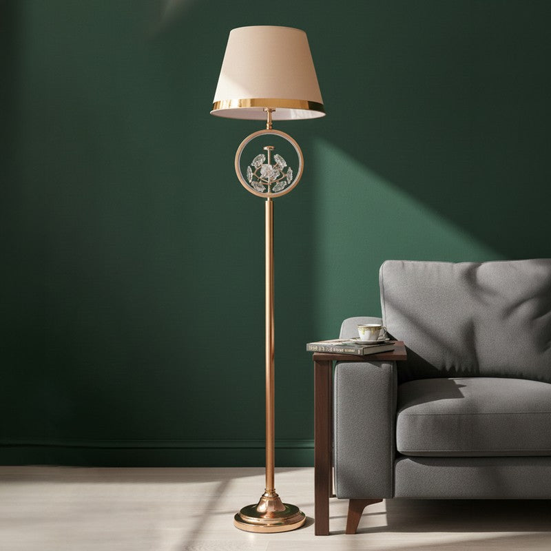AarviDecor Grayson Decorative Metal Table Lamp - Beige media 3