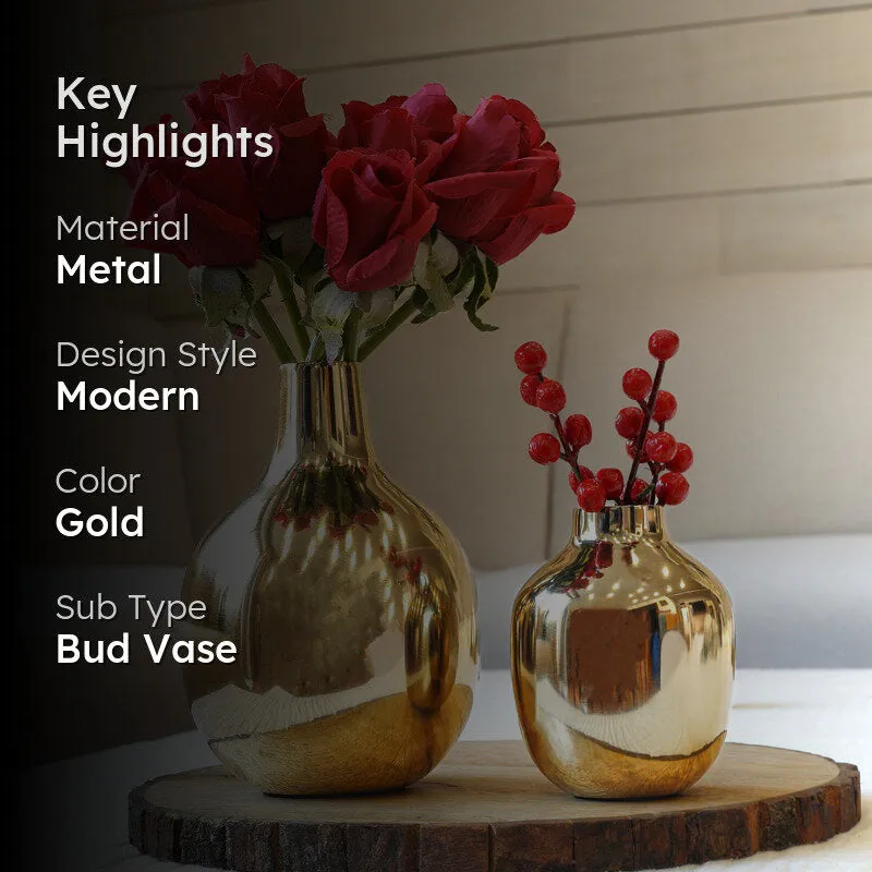 Glisara Metal Vase - Set Of Two media 2