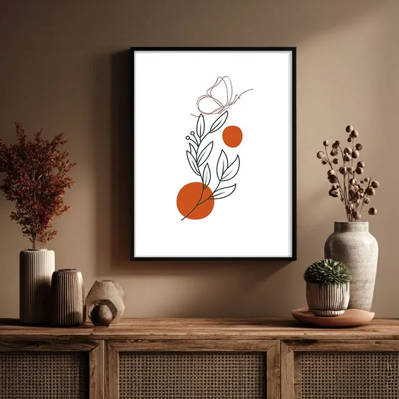 Rust Rhythm Canvas Wall Painting With Black Frame media 6