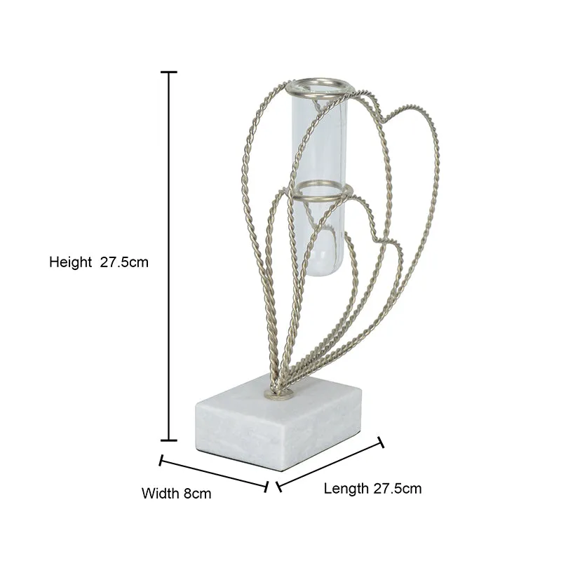Crossed Hearts Planter - Silver media 3