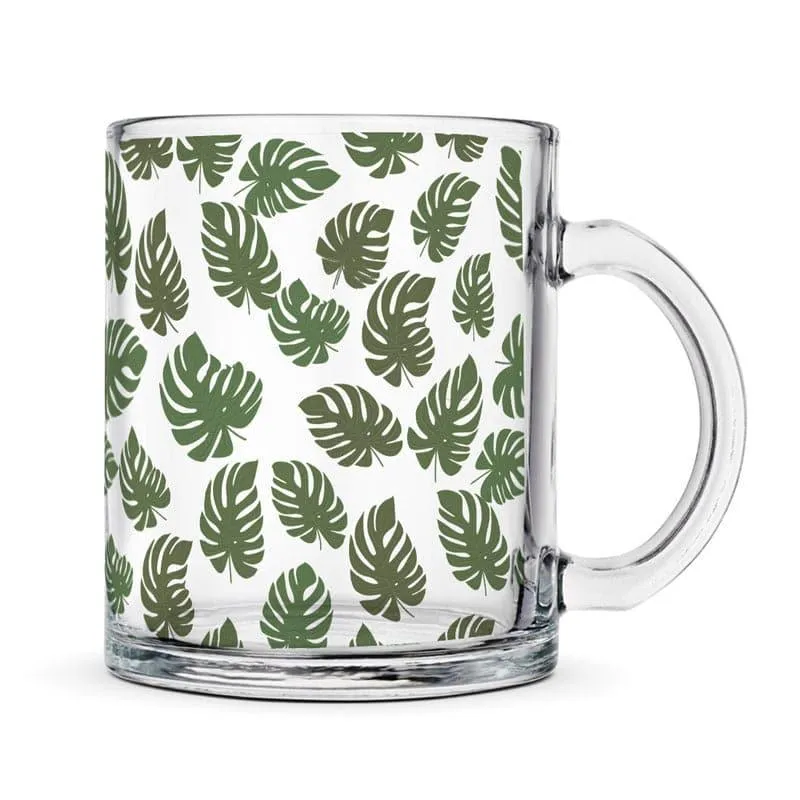 Monstera Glass Coffee Mug (330 mL) media 3