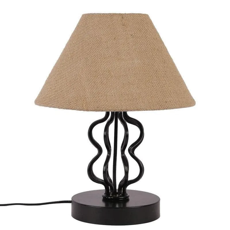 Iggly Wiggly Fabric Table Lamp - Beige media 4