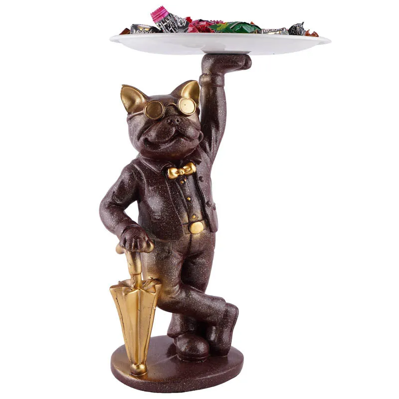 Dapper Cat Painted Polyresin Show Piece - Coffee media 4