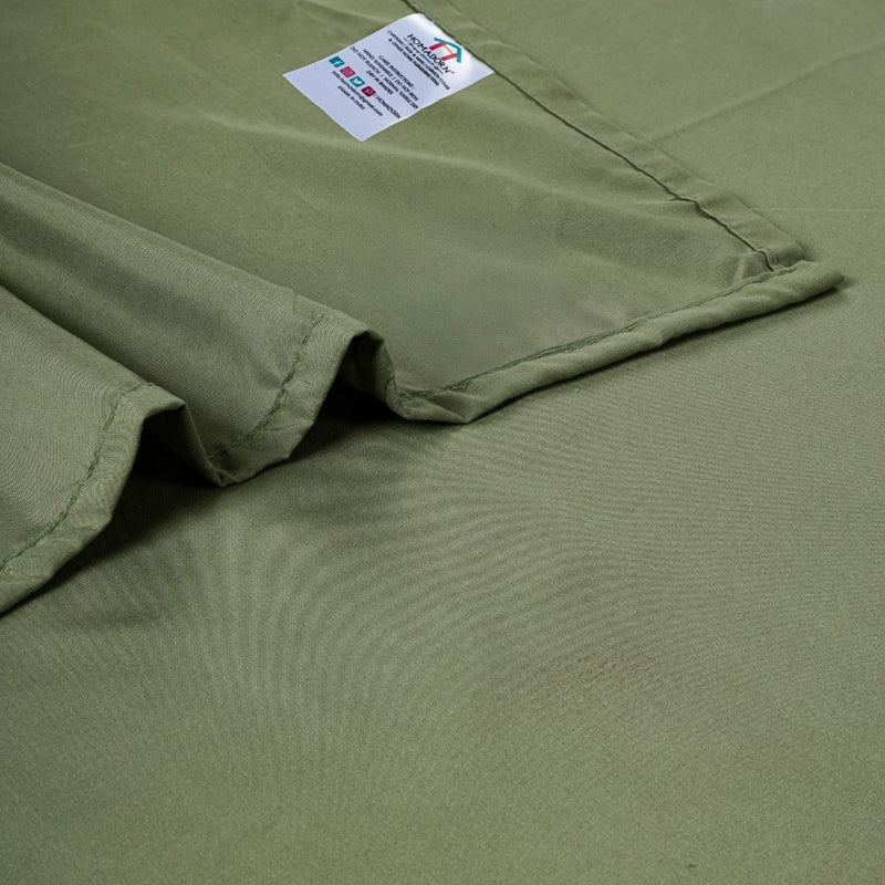 Cloud Drift Microfiber Bedsheet (Olive Green) - 140 GSM media 5