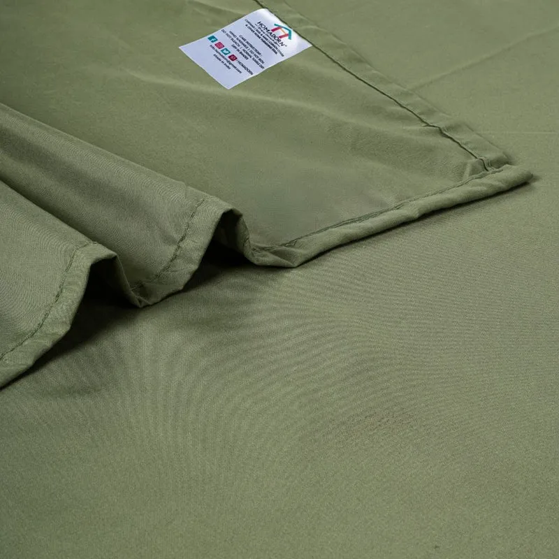Cloud Drift Microfiber Bedsheet (Olive Green) - 140 GSM media 5