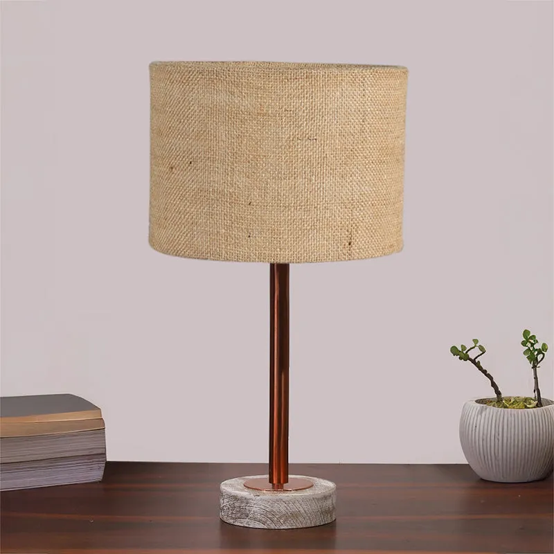 Sienna I Rodin Wooden Table Lamp - Beige,Copper,White media 3
