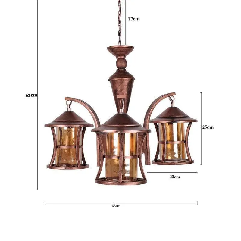 Industrial Edison Chandelier - Three Lights media 7