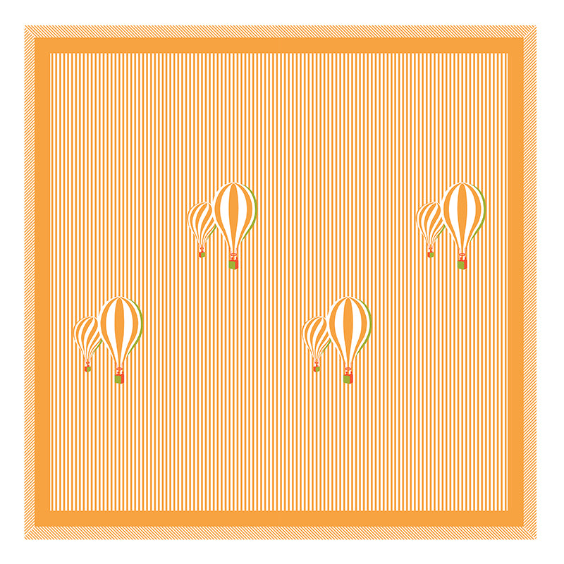Illusion Stripey Flight Cotton Bedsheet (Orange) - 200 TC media 4