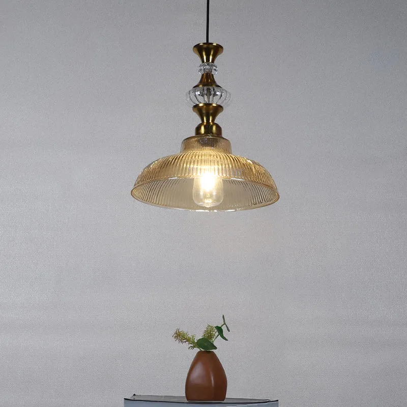 Glitta Glass & Iron Ceiling Lamp - Gold media 2