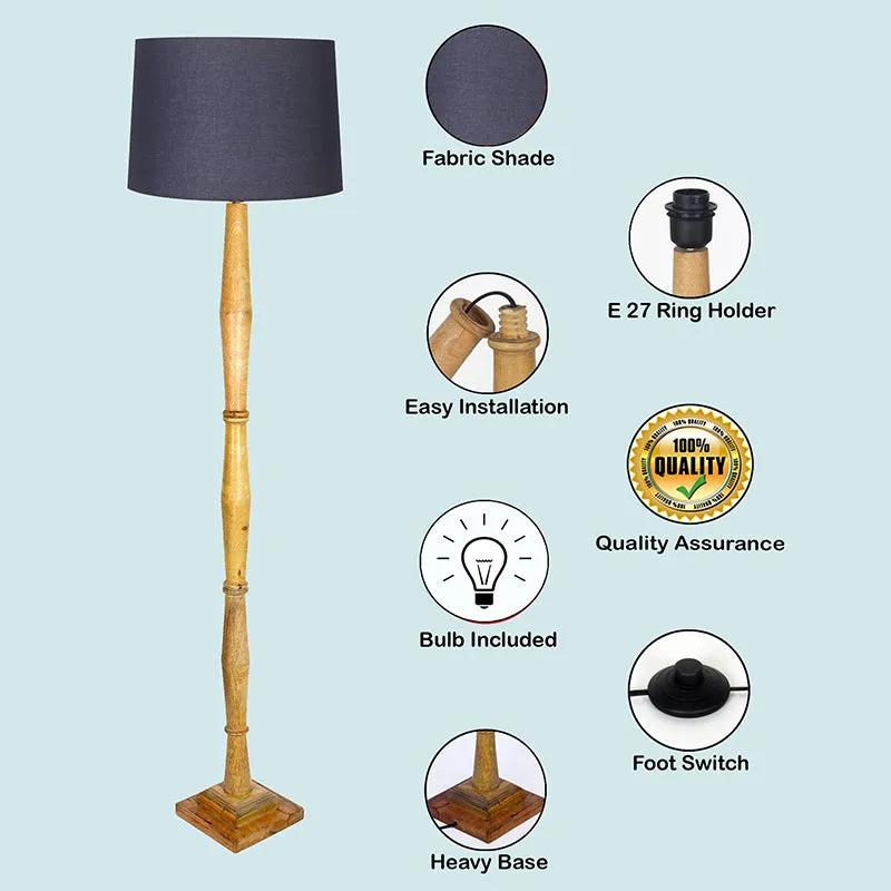 Elfin Bamboo Floor Lamp - Grey media 4