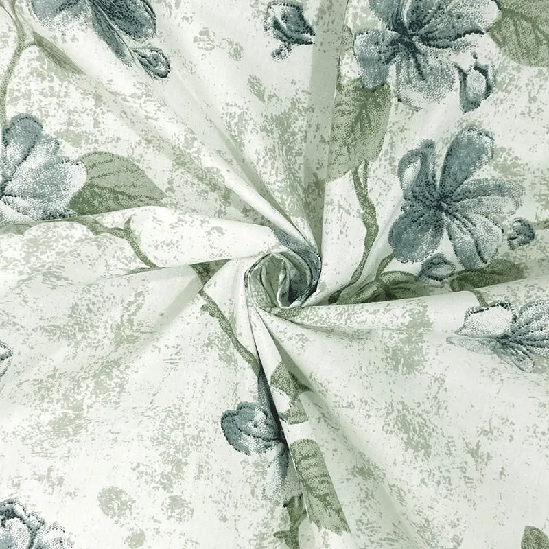 Swayam Hanami Floral Cotton Bedsheet (Blue) - 250 TC media 7