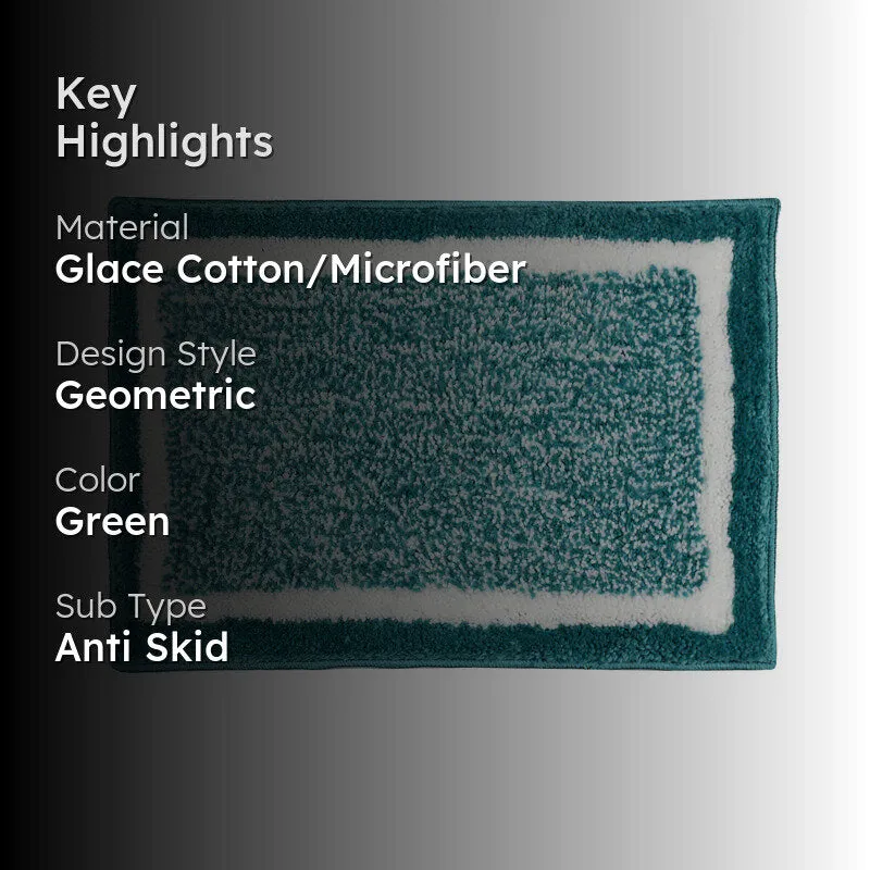 Velora Cotton Bath Mat - Cyan Blue media 2