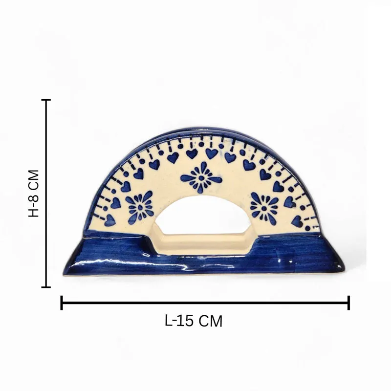 Ambar Ceramic Tissue Holder - Blue media 5