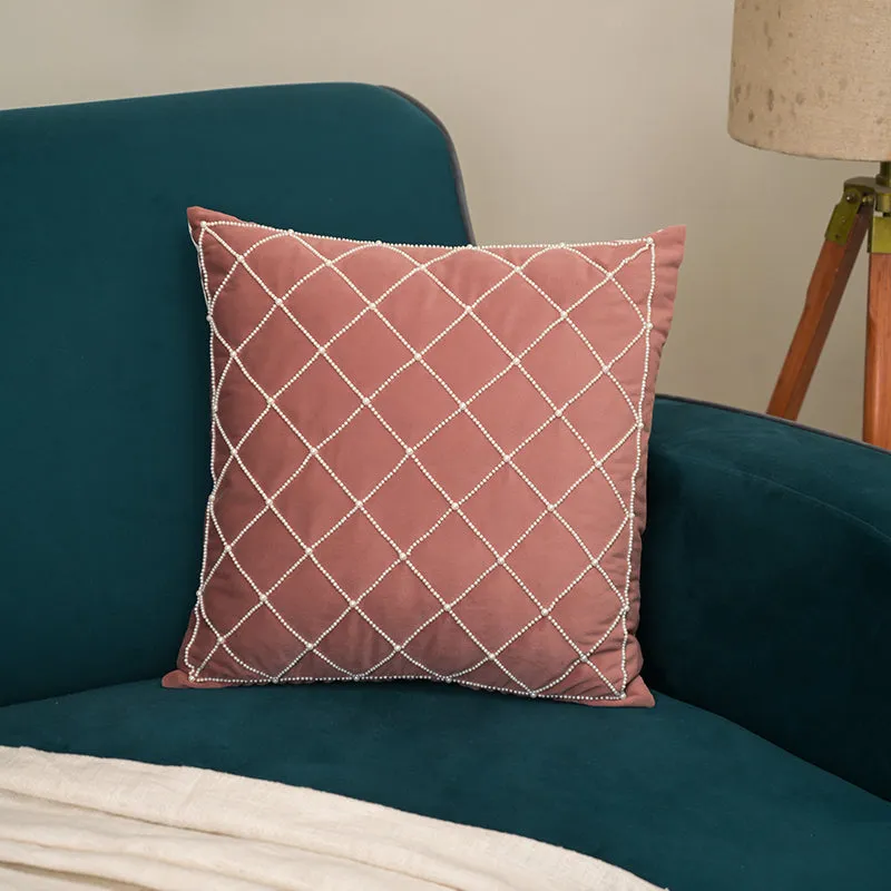 Jewel Grid Embroidered Cushion Cover media 3