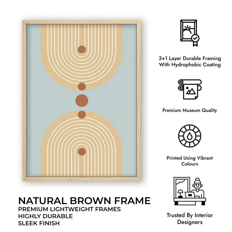 Balanced Sky Canvas Wall Painting With Brown Frame media 10