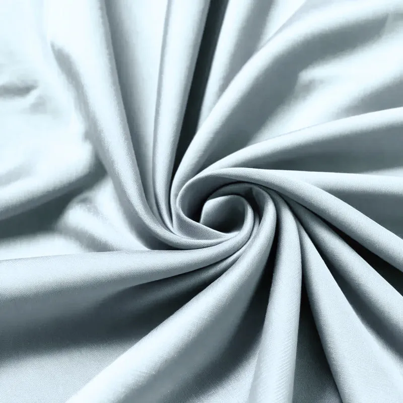 Plusherie Solid Cotton Bedsheet (Ice Blue ) - 600 TC media 6