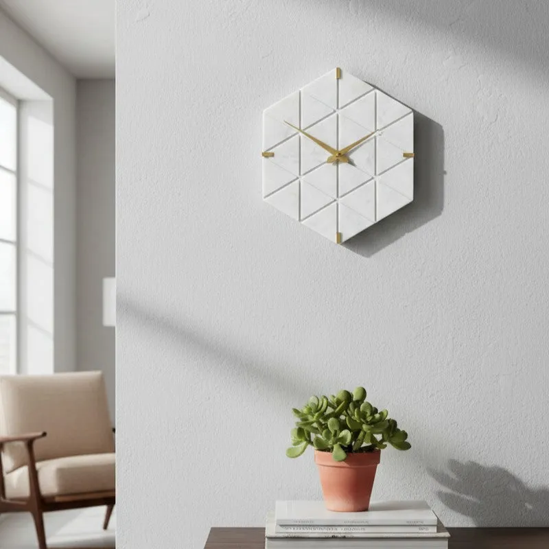 Mayna Handcrafted Marble Wall Clock media 3
