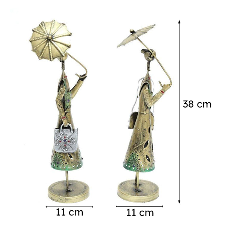Jarga Tribal Couple Showpiece - Set Of Two media 6