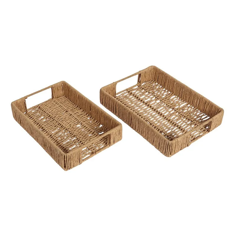 Varnika Serving Tray (Brown) - Set Of Two media 4