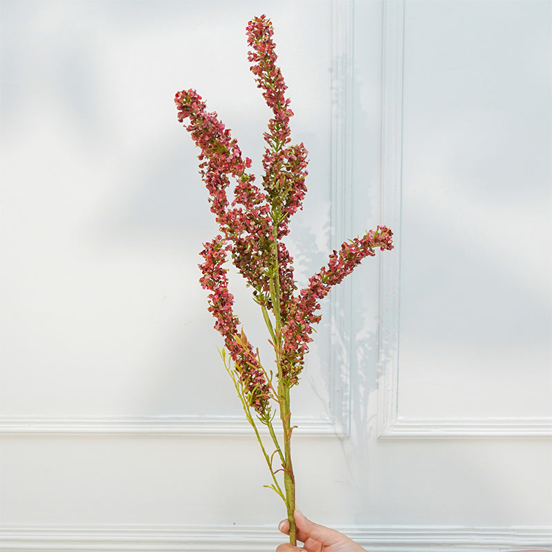 Faux Autumn Amaranthus Millet Grass Flower Stick (Red) - 35 CM media 3