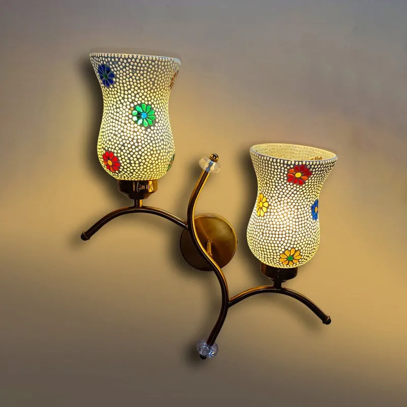 Lumecrest Twin Glass Wall Lamp - White media 6