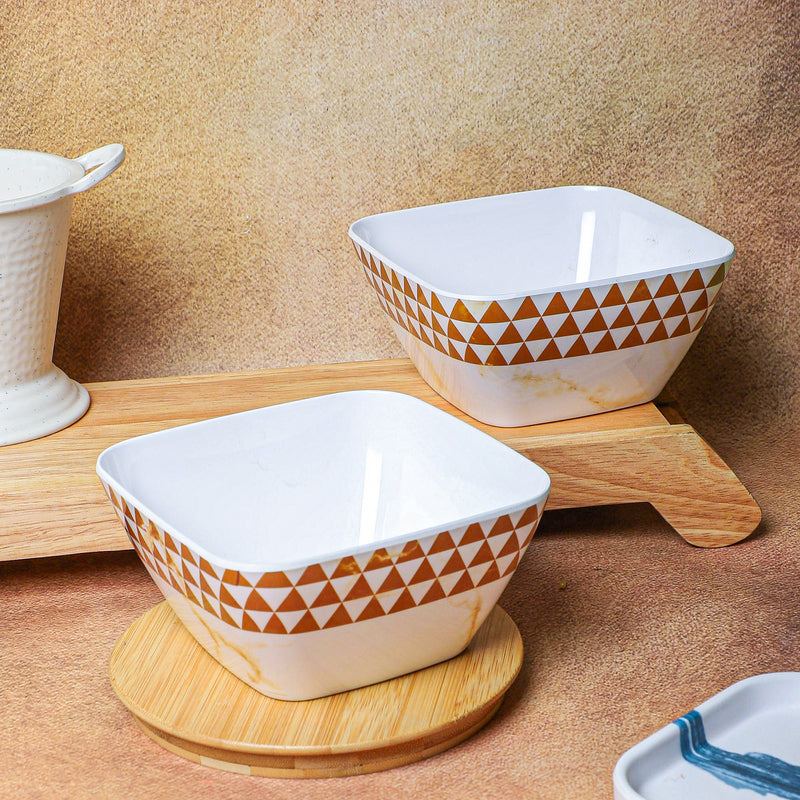Mivono Melamine Snack Bowl (Brown/1020 mL) - Set Of Two media 3