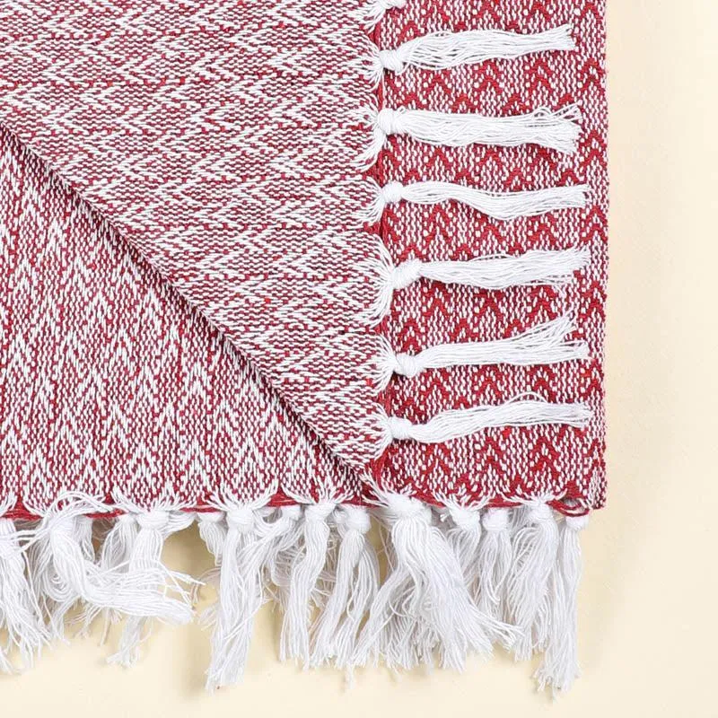 Azira Cotton Throw - Red media 5