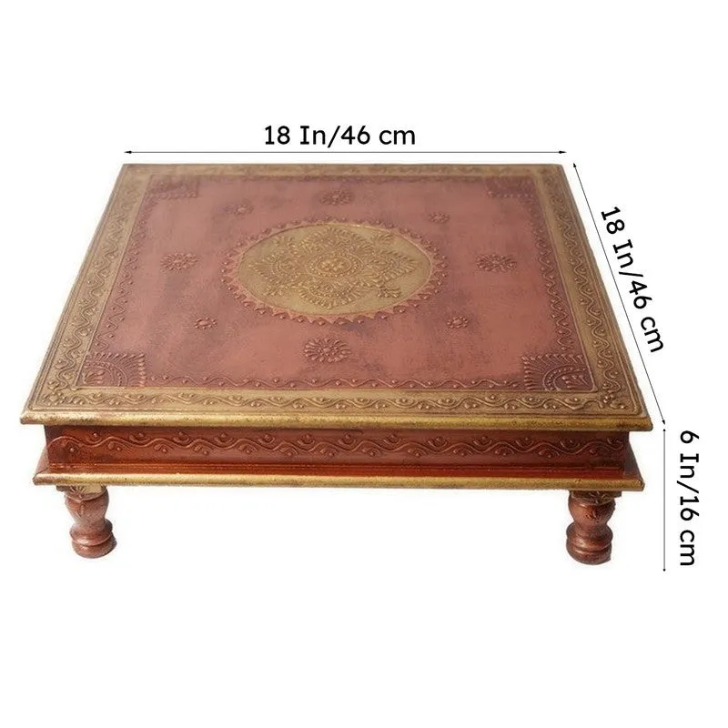Zyvra III Folk Charm Mango Wood & MDF Stool - 18 inch media 6