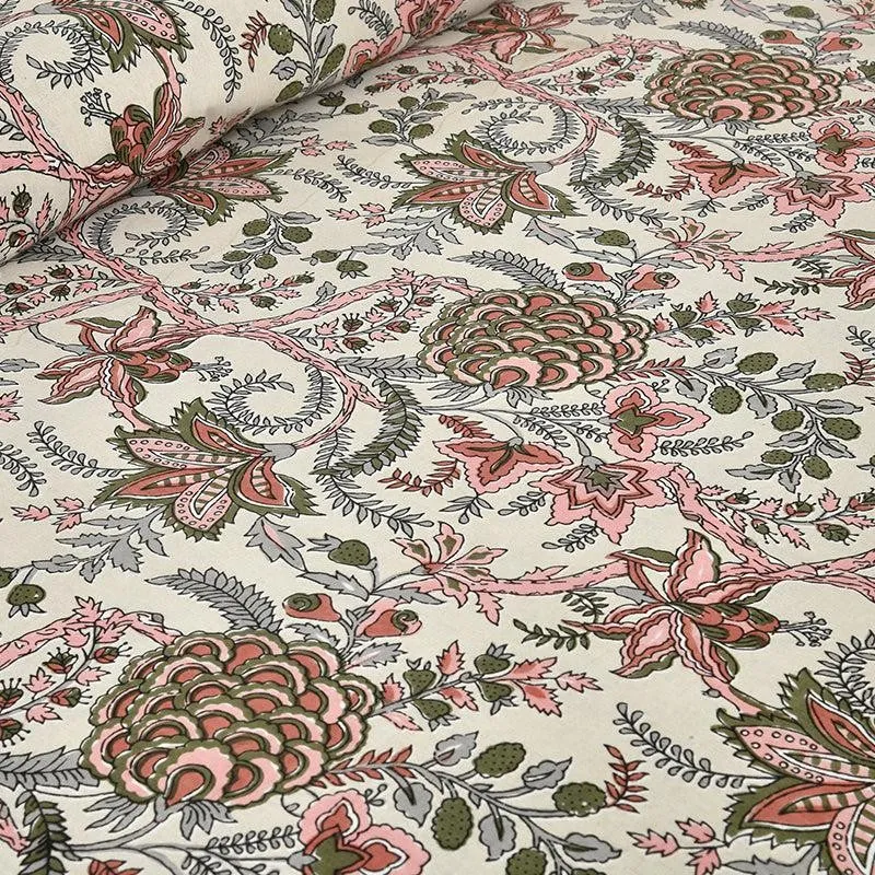 Dupiyaa Printed Cotton Bedsheet (Pink) - 160 TC media 4