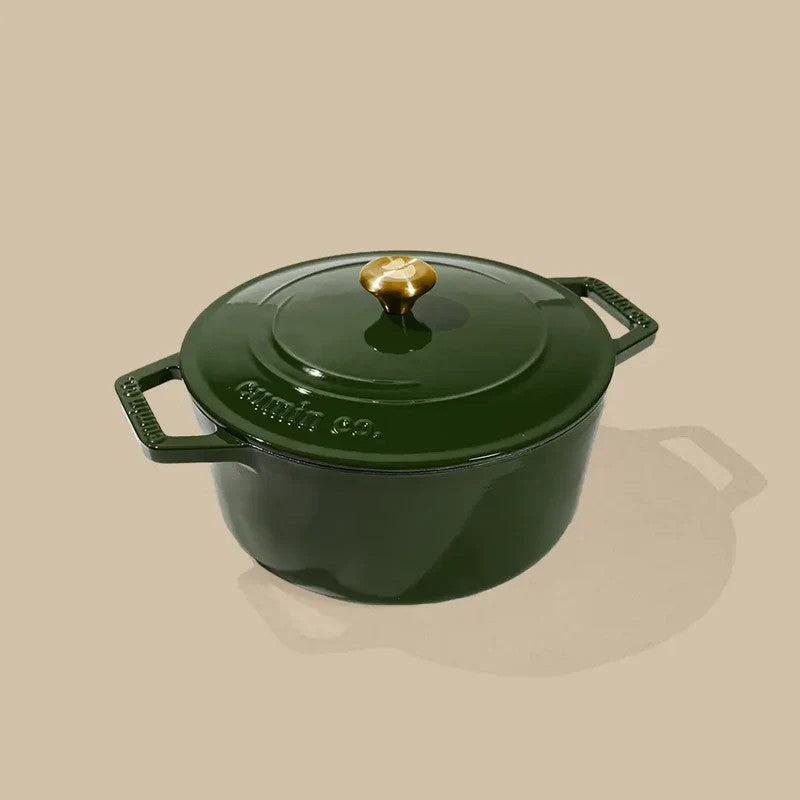 Cumin Co Enamel Cast Iron Cooking Pot (2500 mL) - Green media 3