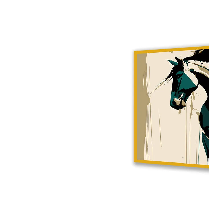 Stallion Lines Wall Art with Gold Frame media 4