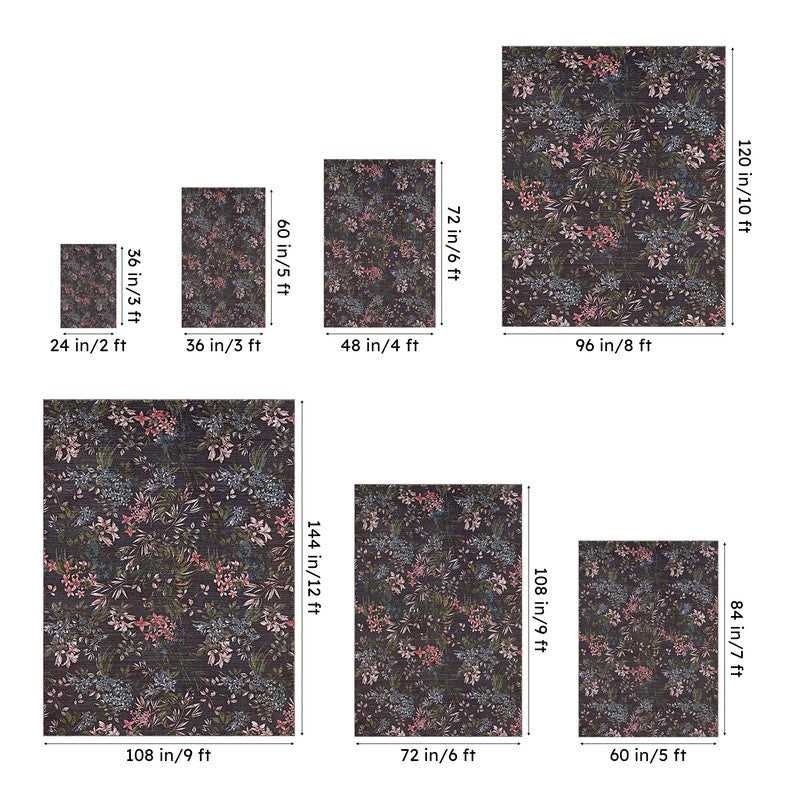 Lily Floral Carpet - Brown & Pink media 13