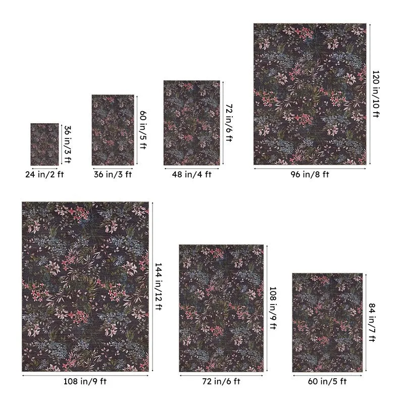 Lily Floral Carpet - Brown & Pink media 13