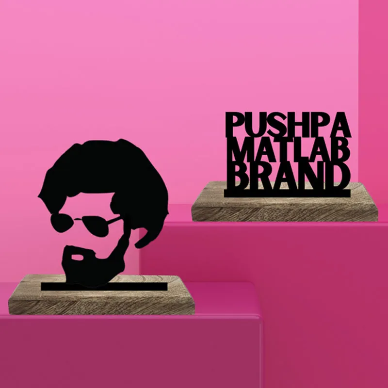 Pushpa Matlab Brand Typography Showpiece - Set Of Two media 3
